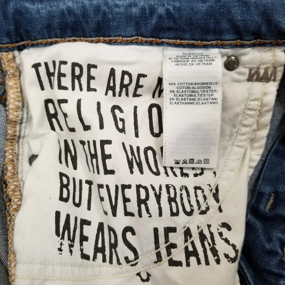 True Religion Rocco Relaxed Skinny Jeans Size 38